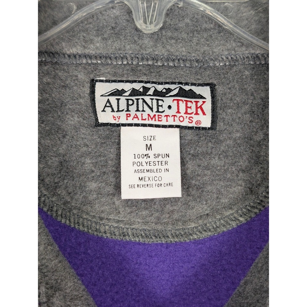Vintage Alpine Tek Palmettos Womens Purple Fleece Quarter Zip Pullover Jacket M - Picture 6 of 10